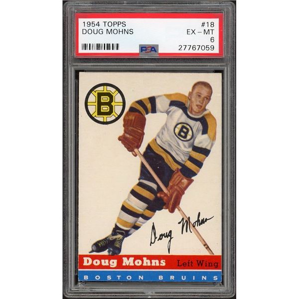 1954-55 Topps #18 Doug Mohns RC (PSA 6)