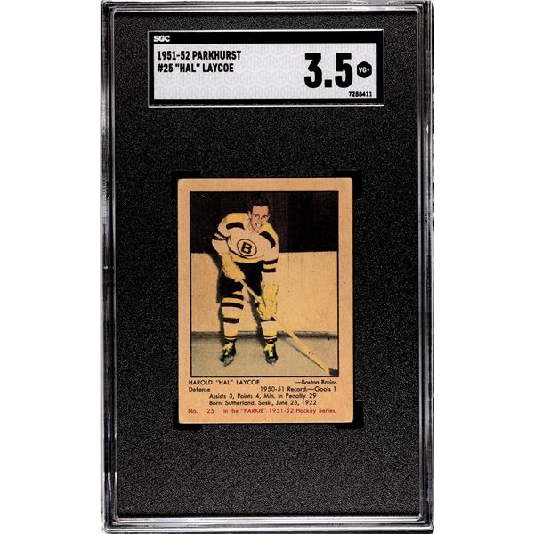1951-52 Parkhurst #25 Hal Laycoe RC (SGC 3.5)