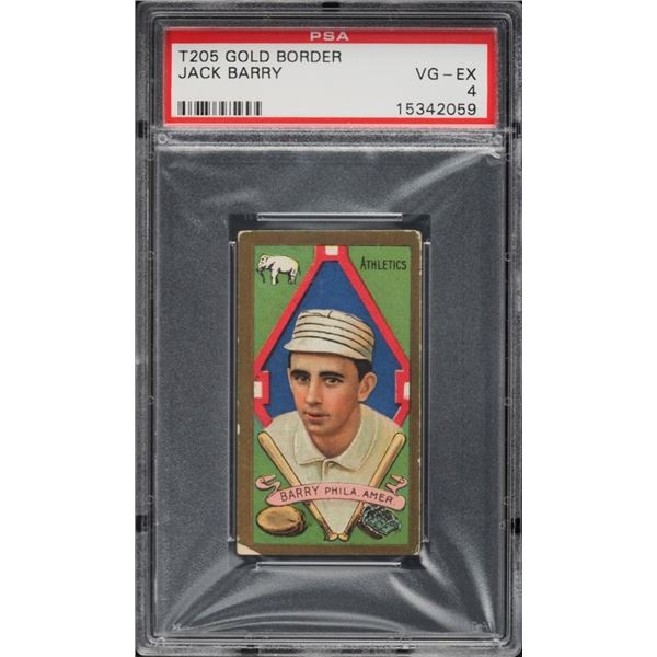 1911 T205 Gold Border #11 Jack Barry (PSA 4)