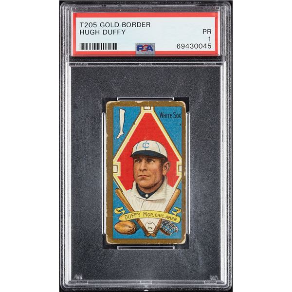 1911 T205 Gold Border #55 Hugh Duffy (PSA 1)