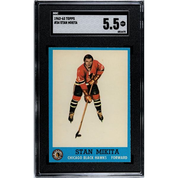 1962-63 Topps #34 Stan Mikita (SGC 5.5)