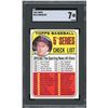 Image 1 : 1969 Topps #412 Checklist (Mickey Mantle) (SGC 7)