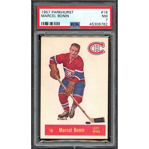 1957-58 Parkhurst #M18 Marcel Bonin (PSA 7)