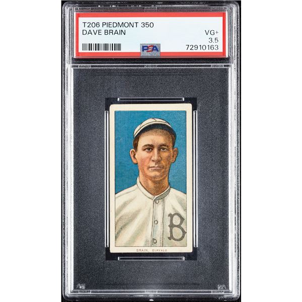 1909-11 T206 #47 Dave Brain (PSA 3.5)
