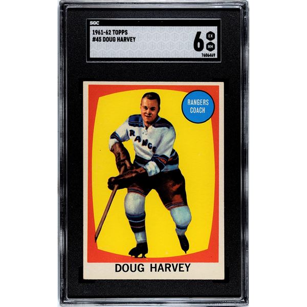 1961-62 Topps #45 Doug Harvey (SGC 6)