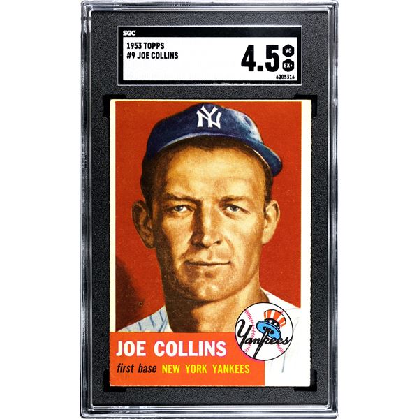 1953 Topps #9 Joe Collins (SGC 4.5)