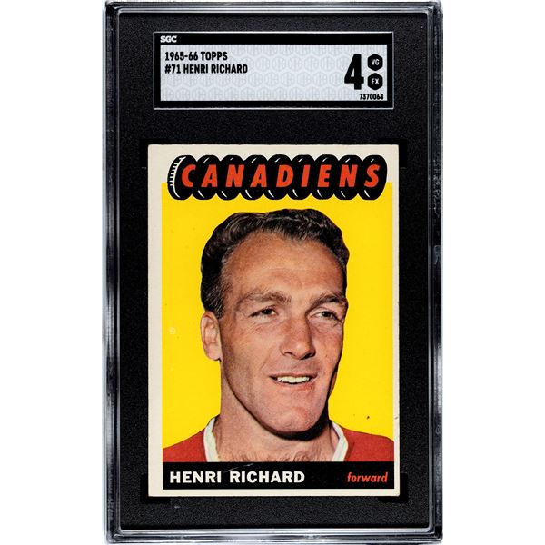 1965-66 Topps #71 Henri Richard (SGC 4)