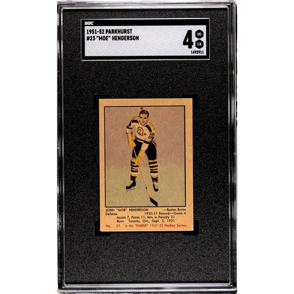 1951-52 Parkhurst #23 Moe Henderson RC (SGC 4)