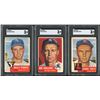 Image 1 : Lot of 3 x 1953 Topps Baseball Cards (SGC)