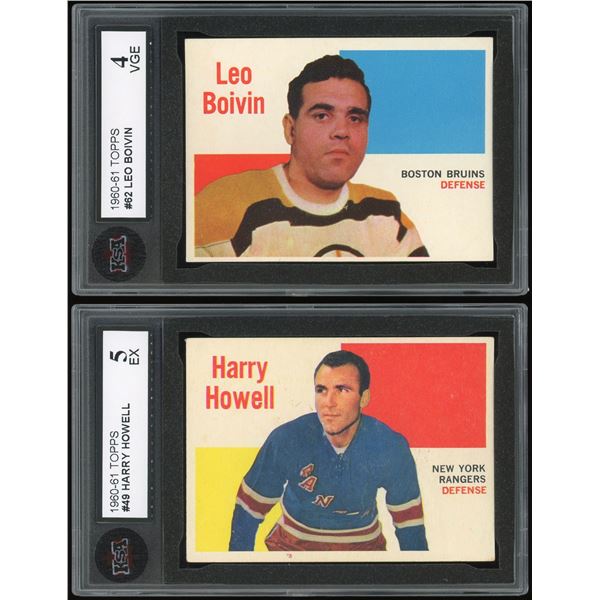 Lot of 2 x 1960-61 Topps Hockey Cards (HOF) (KSA)