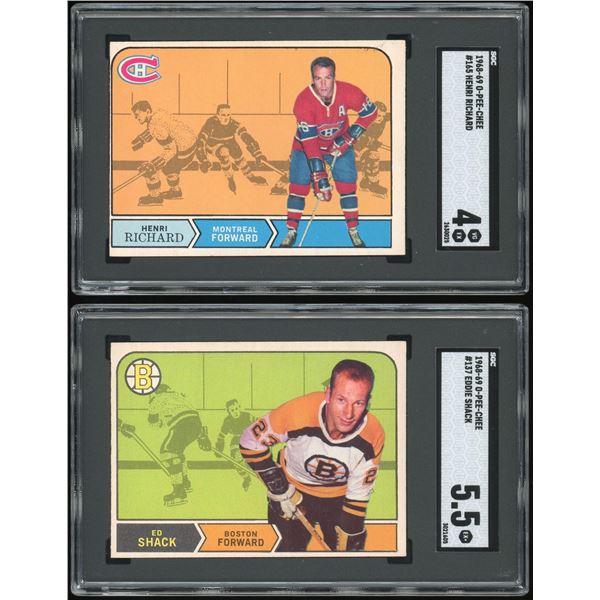 Lot of 4 x 1968-69 O-Pee-Chee Hockey Cards (PSA/SGC/KSA)