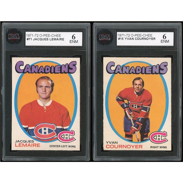 Lot of 4 x 1971-72 O-Pee-Chee Hockey Cards (HOF) (KSA)