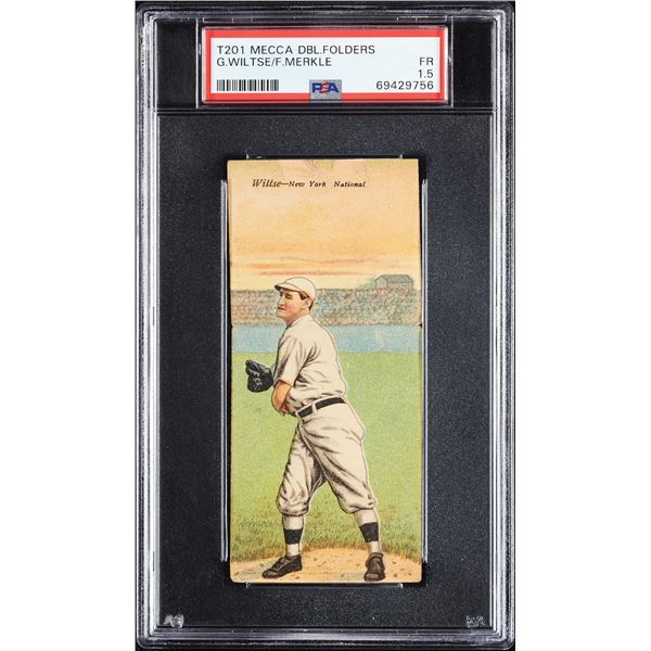 1911 T201 Mecca #49 Hooks Wiltse/Fred Merkle (PSA 1.5)