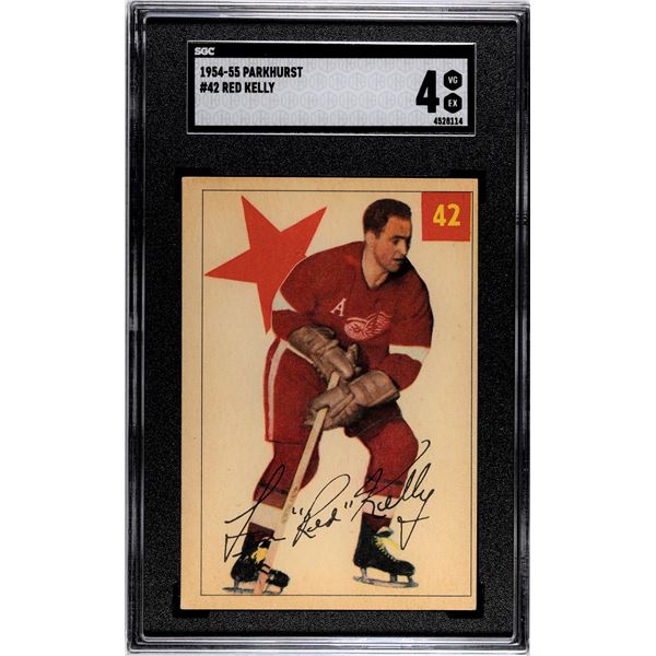 1954-55 Parkhurst #42 Red Kelly (SGC 4)