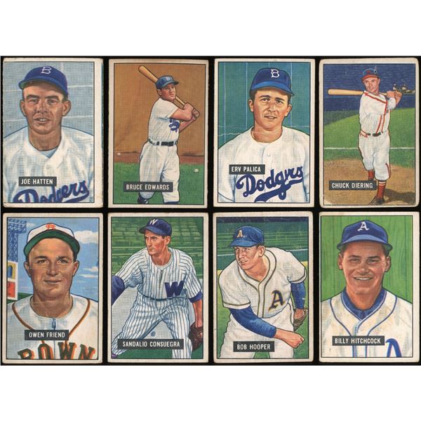 Lot of 15 x 1951 Bowman Baseball Cards