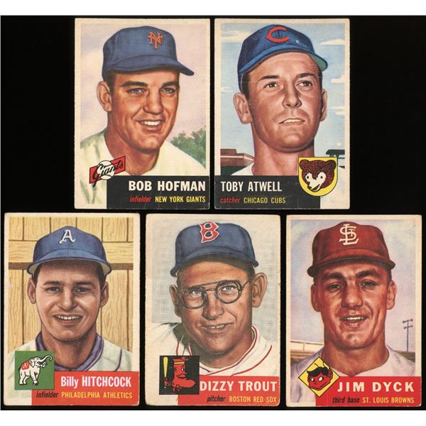 Lot of 12 x 1953 Topps Baseball Cards