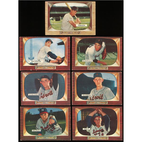 Lot of 12 x 1955 Bowman Baseball Cards