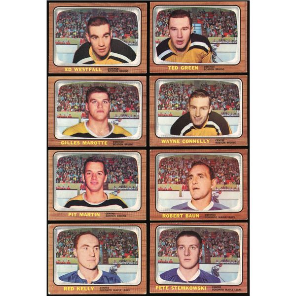 Lot of 16 x 1966-67 Topps Hockey Cards