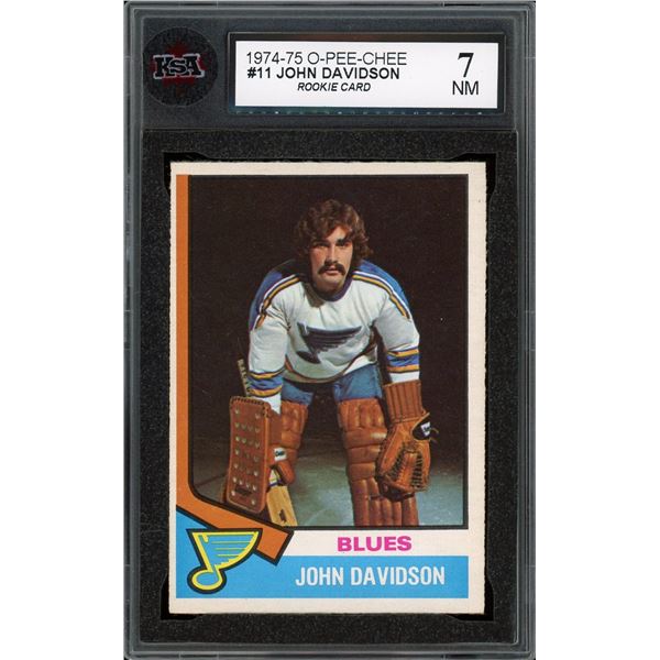 1974-75 O-Pee-Chee #11 John Davidson RC (KSA 7)