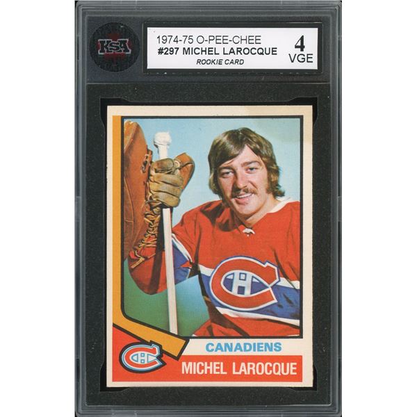 1974-75 O-Pee-Chee #297 Michel Larocque RC (KSA 4)