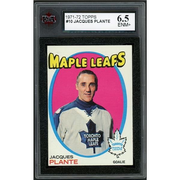 1971-72 Topps #10 Jacques Plante (KSA 6.5)