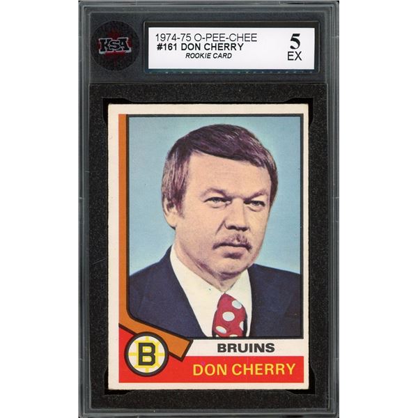 1974-75 O-Pee-Chee #161 Don Cherry RC (KSA 5)