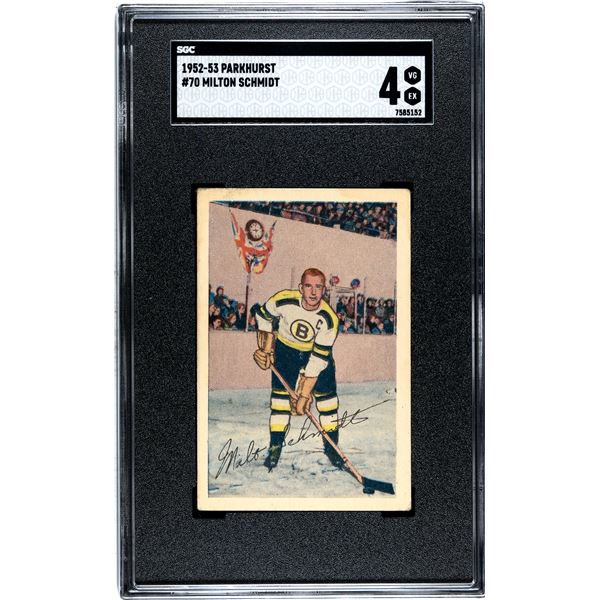 1952-53 Parkhurst #70 Milt Schmidt (SGC 4)