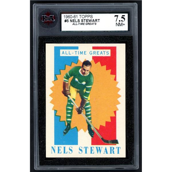 1960-61 Topps #5 Nels Stewart (KSA 7.5)