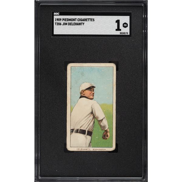 1909-11 T206 #123 Jim Delehanty (SGC 1)