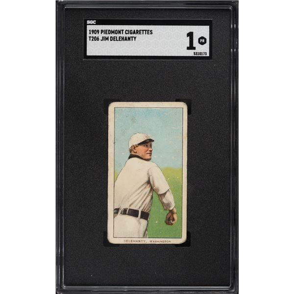 1909-11 T206 #123 Jim Delehanty (SGC 1)