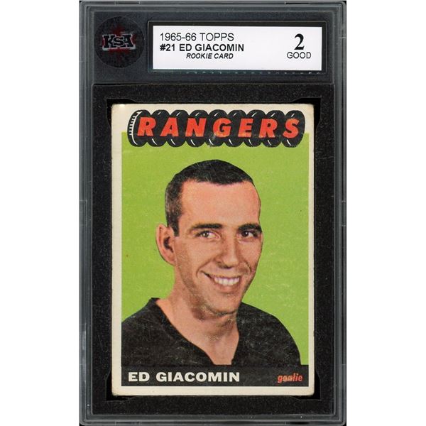 1965-66 Topps #21 Ed Giacomin RC (KSA 2)