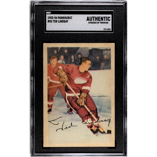 1953-54 Parkhurst #52 Ted Lindsay (SGC AUTH)