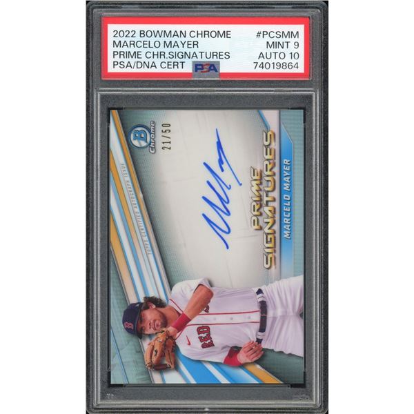 2022 Bowman Chrome - Marcelo Mayer Prime Signatures (PSA 9/10)