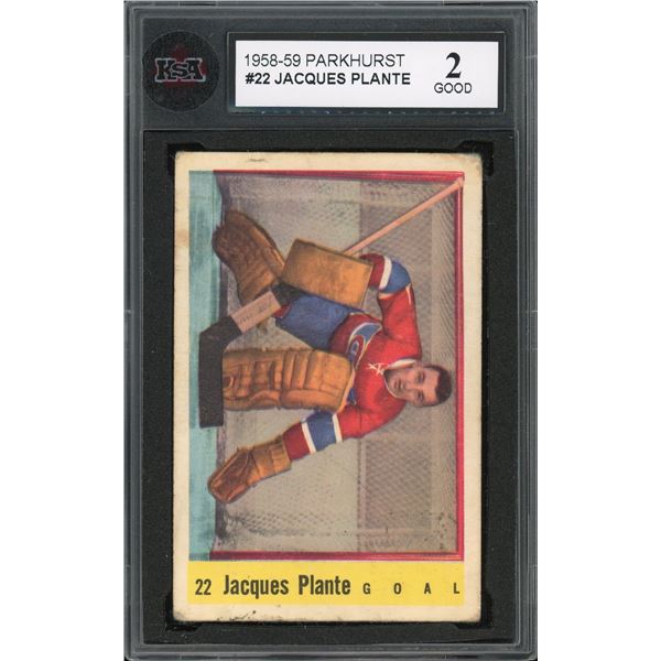 1958-59 Parkhurst #22 Jacques Plante (KSA 2)