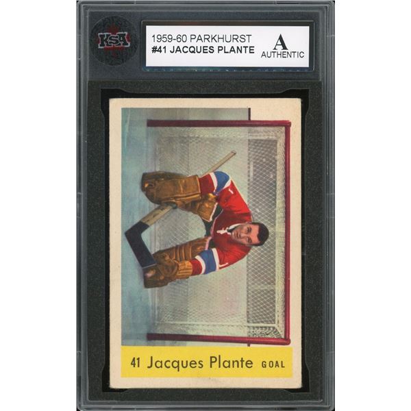 1959-60 Parkhurst #41 Jacques Plante (KSA AUTH)