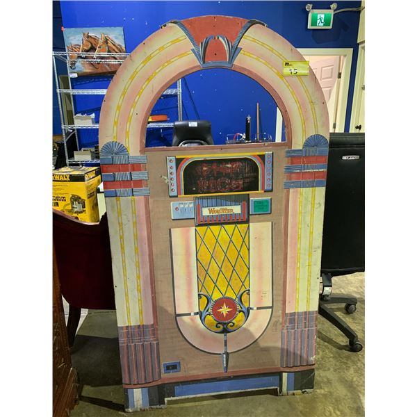 WOOD WURLITZER JUKEBOX FRONT PANEL PROP 65"X35"