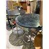 Image 2 : 2 BAR HEIGHT CHROME ROUND TABLES 30"