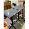 Image 1 : 2 BAR HEIGHT SQUARE METAL TABLES