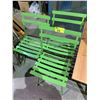 Image 1 : 3 GREEN FOLDING OUTDOOR METAL CHAIRS