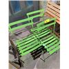 Image 2 : 3 GREEN FOLDING OUTDOOR METAL CHAIRS