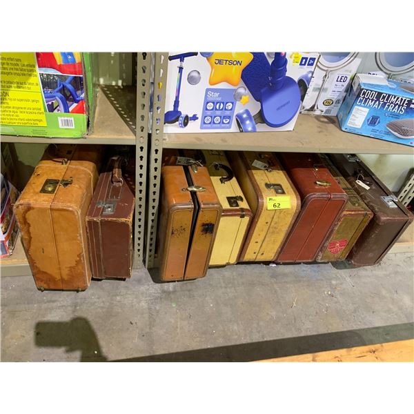 8 PIECES OF ASSORTED VINTAGE LUGGAGE