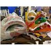 Image 2 : 2 BINS OF ASSORTED CHINESE NEW YEAR PROPS & 2 WEARABLE CHINESE NEW YEAR DRAGONS