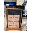 Image 1 : FRAMED MARILYN MONROE PRINT, PHOTO BOOTH SIGN & LIGHT UP CHALKBOARD SIGN