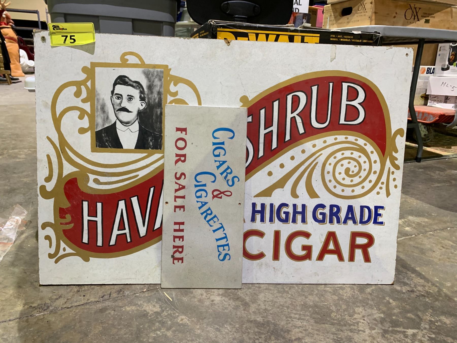 2 ASSORTED CIGAR SIGNS - Able Auctions
