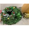 Image 2 : ASSORTED CHRISTMAS DECOR INCLUDING; GARLANDS WITH POLES, WREATHES & HANGING GARLANDS