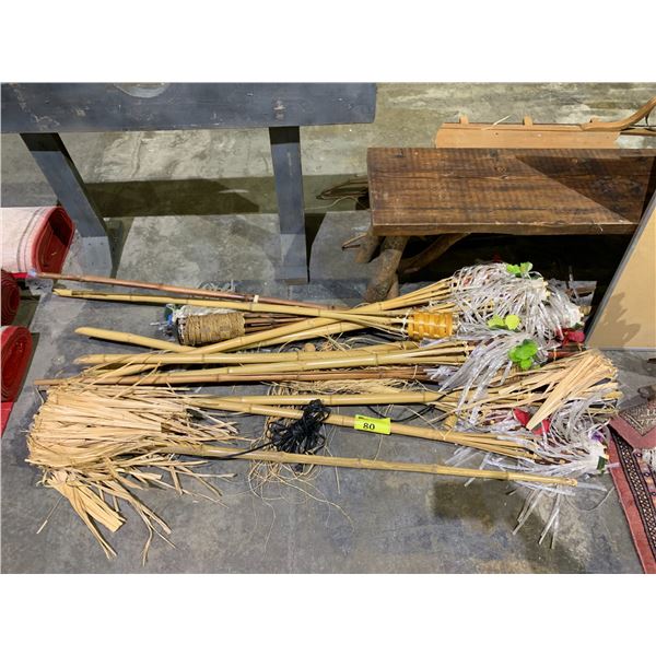 ASSORTED TIKI TORCHES & LAMPS