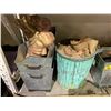 Image 2 : ASSORTED PROPS INCLUDING; HANGING CUPID DECOR, METAL GARBAGE BIN, SADDLES & MORE