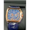 Image 1 : MEN'S RUCKSTUHL R300 CHRONOGRAPH WATCH, GOLD COLOUR CASE, BLUE MULTI FUNCTION DIAL