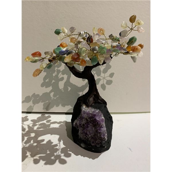 CHAKRA TREE ON AMETHYST BASE APPROX 10  RETAIL $1,800