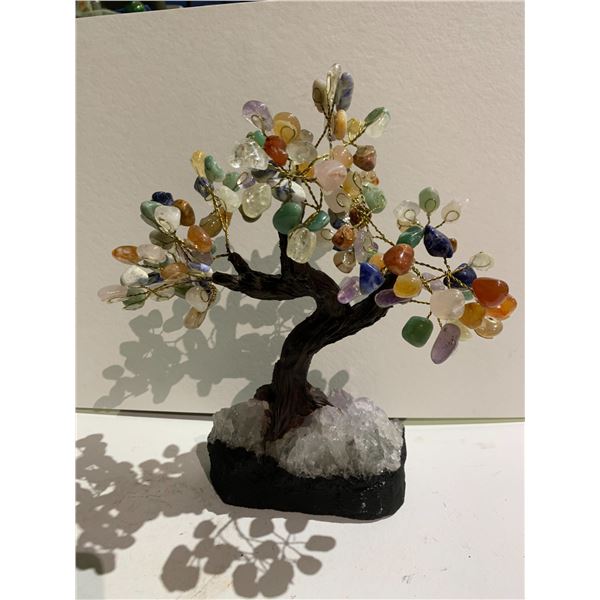 CHAKRA TREE ON AMETHYST BASE APPROX 10" RETAIL $1,800